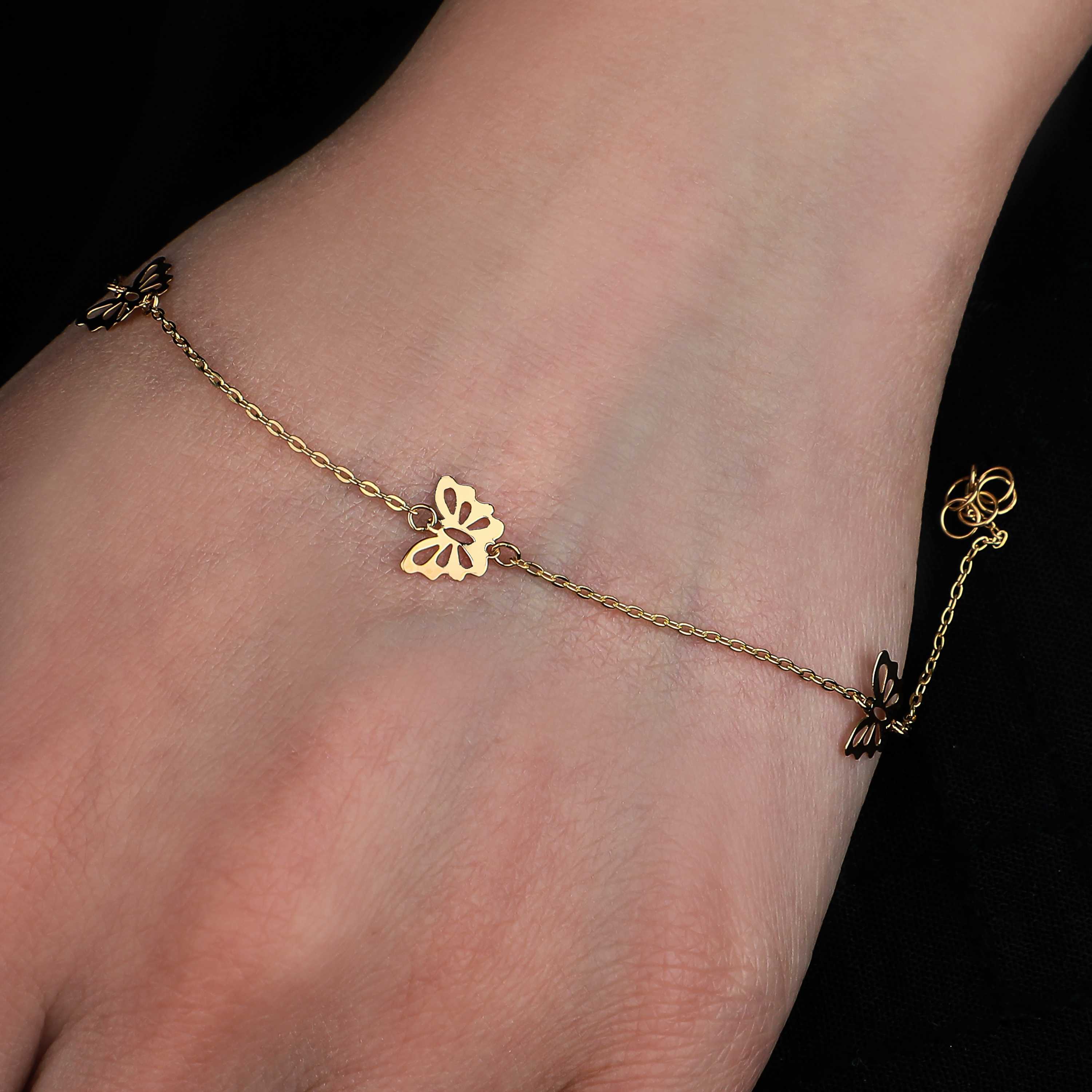 18 karat gold bracelet, made in Turkey - (H-0792)